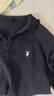 花花公子（PLAYBOY）T恤男短袖夏季男士polo衫翻領(lǐng)商務(wù)休閑上衣服高端男裝 藏青 XL 曬單實(shí)拍圖