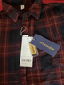 羅蒙（ROMON）高檔紅格子純棉襯衫女長(cháng)袖2025春秋季襯衣拼色上衣 紅色 L 【體重125-140斤】 曬單實(shí)拍圖