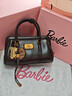 芭比（Barbie）包包女款2026年新款復古保齡球輕奢斜挎手提包閨蜜生日禮物情人節 曬單實(shí)拍圖