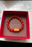 老鳳祥貔貅銀手鏈女士轉運珠紅瑪瑙手串圣誕節生日禮物送女友老婆紀念日 【紅瑪瑙】招財貔貅手串 曬單實(shí)拍圖