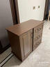 2026新款美式斗柜收納柜靠墻五斗柜房間置物柜客廳復古儲物柜 100CM白+深胡桃 【兩門(mén)三抽】 大容量 曬單實(shí)拍圖