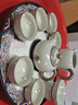 幽云水景德鎮汝窯功夫茶具臺一整套家用會(huì )客陶瓷泡茶壺喝茶杯帶茶盤(pán)套裝 手抓壺繁花汝窯茶具+圓形石英石 曬單實(shí)拍圖