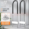 初克 玻璃門(mén)鎖 大門(mén)防盜防撬U型鎖 商鋪拉手鎖頭大門(mén)鎖具 420型10把鑰匙 曬單實(shí)拍圖