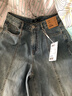 森馬（Semir）森柔牛仔|商場(chǎng)同款牛仔褲女翻邊長(cháng)褲2025秋季闊腿褲103525124007A 曬單實(shí)拍圖