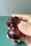 櫻汝藍金蟾葫蘆手把件 印度小葉紫檀木湘工雕把玩物件男士隨身 曬單實(shí)拍圖