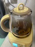 北鼎（Buydeem）養生壺 全玻璃一體 養生壺煮茶器燉煮煮茶壺燒水壺 花茶養生壺 熱牛奶0膠水母嬰級水壺禮物 【小鵝黃】全玻璃養生壺 1.2L 曬單實(shí)拍圖