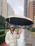印象城超大號雙人雨傘結實(shí)抗風(fēng)晴雨兩用黑膠防曬傘手動(dòng)折疊便攜  米色 曬單實(shí)拍圖