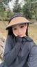 Charm Kendo遮陽(yáng)帽女空頂防曬帽夏季戶(hù)外大帽檐沙灘草帽騎車(chē)遮臉太陽(yáng)帽 卡其色 曬單實(shí)拍圖