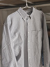 優(yōu)衣庫男裝女裝牛津紡襯衫長(cháng)袖襯衣休閑素色通勤26春夏新款482445 06 鉛灰色 XL 曬單實(shí)拍圖