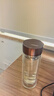 膳魔師（THERMOS）玻璃杯雙層隔熱水杯茶水分離杯泡茶300ml高硼硅透明便攜 TCGD-300 咖啡色 300ml 曬單實(shí)拍圖