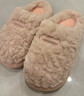 回力棉拖鞋女士居家保暖防滑厚底靜音毛絨棉鞋女款WST-1031 粉色38-39 曬單實(shí)拍圖