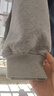 ICH MODE美式衛衣外套女春秋新款寬松連帽雙拉鏈開(kāi)衫慵懶長(cháng)袖上衣淺灰色XL 曬單實(shí)拍圖