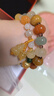 春龍金絲玉手串10mm戈壁玉黃玉簡(jiǎn)約女款手鏈玉石四會(huì )玉器批發(fā) 三彩蓮花手鏈 曬單實(shí)拍圖