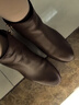 森達時(shí)裝靴女冬季保暖商場(chǎng)同款羊皮軟面短皮靴4T6B2DD4 棕色單里 38 曬單實(shí)拍圖