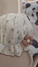 U&MUDI春夏季嬰兒帽子棉紗透氣女寶寶花朵盆帽嬰幼兒童漁夫帽防曬遮陽(yáng)帽 綠枝小花咖啡花朵帽 M/建議3-18個(gè)月 x 系帶可調節 曬單實(shí)拍圖