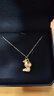 中國珠寶皇冠小蛇黃金項鏈女足金吊墜生日禮物送女朋友老婆 吊墜*金重約1.6g【贈銀鏈】 曬單實(shí)拍圖