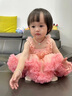 G.duck童裝tutu裙女童連衣裙夏季吊帶裙兒童公主裙子甜美風(fēng)生日蓬蓬紗裙 米白色 90 尺碼1~2歲【 80-90cm】 曬單實(shí)拍圖