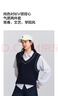 森馬（Semir）[商場(chǎng)同款]長(cháng)袖襯衫女襯衣V領(lǐng)背心2025春寬松兩件套101125105011 曬單實(shí)拍圖