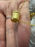 夢(mèng)金園黃金吊墜路路通小蠻腰項鏈硬金生日禮物女送老婆 曬單實(shí)拍圖