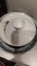 金鑲玉 蓋碗功夫茶具三才蓋碗 羊脂玉德化白瓷泡茶杯碗 初夏120ml 曬單實(shí)拍圖