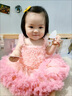 G.duck童裝tutu裙女童連衣裙夏季吊帶裙兒童公主裙子甜美風(fēng)生日蓬蓬紗裙 米白色 90 尺碼1~2歲【 80-90cm】 曬單實(shí)拍圖