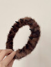 加恩倍秋冬復古豹紋帶齒毛絨發(fā)箍女高級感防滑洗臉頭飾高顱頂頭箍款 【加厚淺咖豹紋】發(fā)箍1個(gè) 曬單實(shí)拍圖