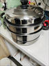 食品級不銹鋼雙層蒸鍋家用二三層鍋大號湯鍋蒸饃蒸魚(yú)鍋電磁爐煤氣 爆款：【食品級特厚加高】三層 32cm 曬單實(shí)拍圖