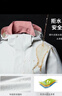西域駱駝（VANCAMEL）單層沖鋒衣男女短外套秋冬保暖防寒夾克戶(hù)外登山服ins運動(dòng)風(fēng)衣 KY08S暖白/木槿紫-女 2XL 曬單實(shí)拍圖