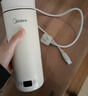 美的（Midea）便攜電熱水杯加熱杯電熱水壺保溫燒水杯350ml迷你旅行出差沖奶泡茶智能恒溫316L不銹鋼MK-DB35X22 曬單實(shí)拍圖