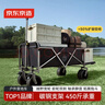 京東京造【后開(kāi)擴容50%】越野寬輪戶(hù)外露營(yíng)車(chē)折疊推車(chē)拉車(chē)拖車(chē)100L石墨黑 曬單實(shí)拍圖