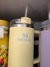 STANLEY保溫杯水杯巨無(wú)霸吸管杯大容量杯子保溫保冷戶(hù)外居家辦公男女禮物 【JENNIE同款】柚黃- 887ml 曬單實(shí)拍圖
