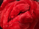浪莎（LangSha）高端婚慶毛毯加厚仿兔毛裘皮草毯雙人結婚大紅蓋毯秋冬季保暖毯子 CC兔毛系列-泡泡大紅 200x230cm【雙人毯 約重10斤】 曬單實(shí)拍圖