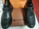 駱駝（CAMEL）透氣網(wǎng)布牛皮快穿商務(wù)運動(dòng)皮鞋男 G14S220621 黑色 42 曬單實(shí)拍圖