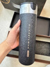 BEMEGA英國品牌高端純鈦智能保溫杯男一鍵速開(kāi)雙層鈦杯茶水分離泡茶水杯 儒雅黑【純鈦內膽 單手一鍵開(kāi)蓋 智能測溫 茶水分離】 曬單實(shí)拍圖