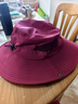 蓓莉卡 帽子女夏天情侶騎車(chē)遮陽(yáng)帽登山大沿防曬帽出游漁夫帽沙灘太陽(yáng)帽 酒紅色-兩種戴法半網(wǎng)202款 曬單實(shí)拍圖