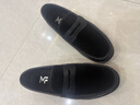牟夫老錢(qián)楓男士皮鞋真皮反絨懶人鞋秋季休閑男鞋低幫透氣一腳蹬豆豆鞋 黑色 41 【鞋內長(cháng)255MM】 曬單實(shí)拍圖