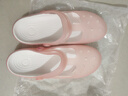 華美健步洞洞鞋女防滑包頭涼拖鞋海邊沙灘鞋柔軟果凍鞋HM2136淺粉39 曬單實(shí)拍圖