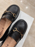 百麗馬銜扣樂(lè )福鞋女26春新平跟百搭單鞋Z3B1DAA6 黑色 37 曬單實(shí)拍圖