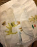 全棉時(shí)代嬰兒隔汗巾紗布吸汗兒童寶寶開(kāi)學(xué)幼兒園純棉墊背小熊小鹿小貓3條 曬單實(shí)拍圖