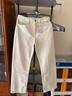 優(yōu)衣庫常規款女裝直筒牛仔褲/中腰水洗產(chǎn)品休閑褲子479004 482279 482279/01乳白色 26 /160/66A 曬單實(shí)拍圖