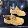 Jeep吉普馬丁靴男春季新款低幫英倫風(fēng)潮流休閑皮鞋防滑工裝大黃靴子男 土黃【四季款】 標準運動(dòng)鞋碼 41 曬單實(shí)拍圖