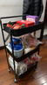 四季沐歌廚房置物架落地折疊小推車(chē)置物架免安裝零食收納儲物移動(dòng)用具置物 曬單實(shí)拍圖