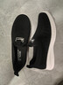 回力（Warrior）官方媽媽鞋夏季女鞋一腳蹬老人鞋軟底健步鞋運動(dòng)休閑鞋子 黑白38 曬單實(shí)拍圖
