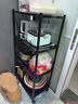 UOEN廚房多功能置物架家用落地多層儲物柜微波爐收納放鍋用具貨架子 曬單實(shí)拍圖
