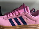 adidas「T頭鞋」VL COURT厚底增高板鞋德訓鞋女子阿迪達斯輕運動(dòng)   粉色/深藍   36 曬單實(shí)拍圖