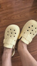 樸西女士拖鞋復古洞洞鞋家居室外涼鞋2025夏季包頭防滑百搭拖鞋情侶 香蕉黃 37-38 曬單實(shí)拍圖