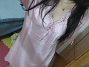 浪莎睡裙女性感冰絲仿真絲睡衣薄款高級感V領(lǐng)蕾絲女士家居服 曬單實(shí)拍圖