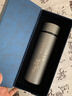 MEOD德國品牌純鈦保溫杯男士智能顯溫商務(wù)禮盒茶水分離杯便攜水 沉穩黑 曬單實(shí)拍圖