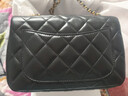 百麗碎銀幾兩大號羊皮優(yōu)雅小香風(fēng)菱格鏈條包包X6916BX4 黑色 F 曬單實(shí)拍圖