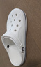 卡駱馳（CROCS）洞洞鞋貝雅卡駱班輕便耐磨一腳蹬休閑鞋|205089 白/深藍-126 41 /42(260mm) 曬單實(shí)拍圖